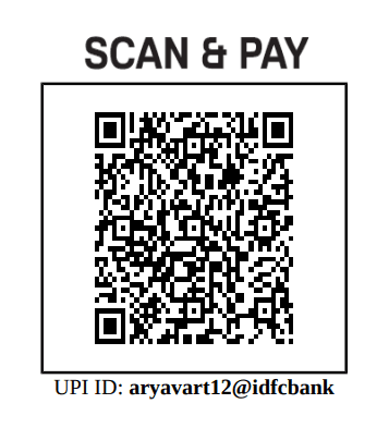 UPI QR code — scan with any UPI app to pay Aryavarta Heritage Foundation